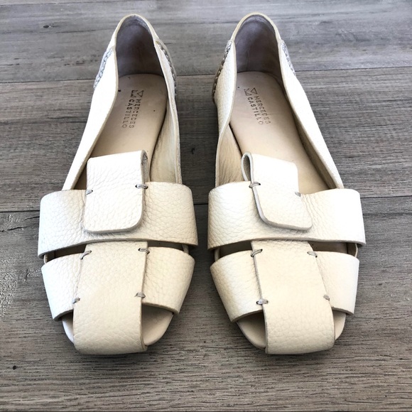 MERCEDES CASTILLO Zae ivory bone leather flats - Picture 4 of 8